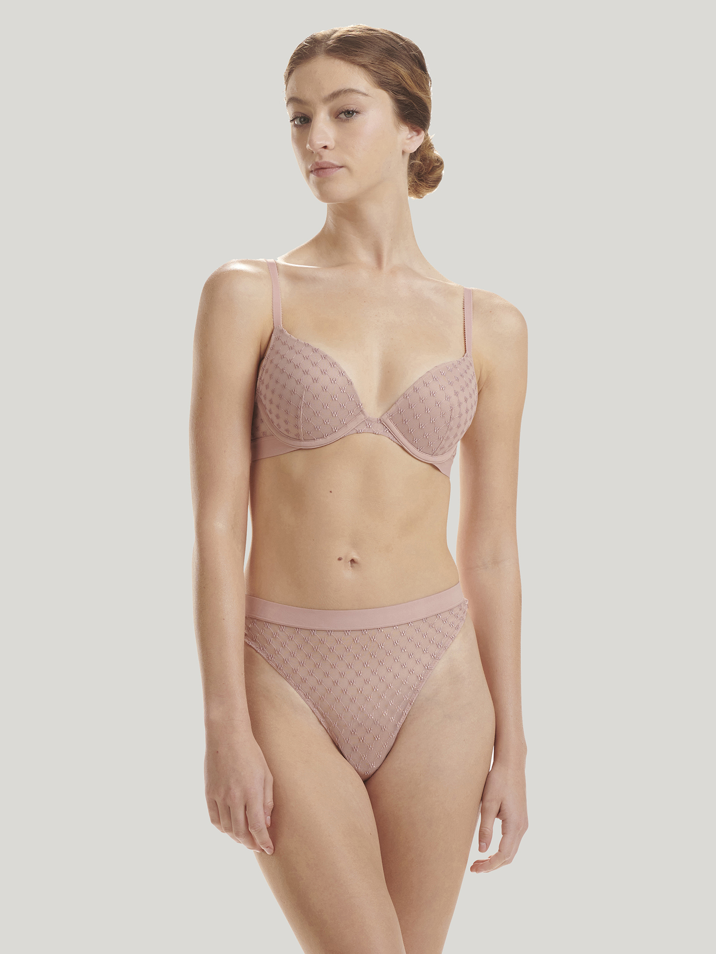 Wolford - Sheer Logo String, Frau, powder pink, Größe: M günstig online kaufen