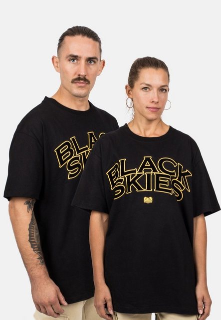 Blackskies T-Shirt Oversized Team T-Shirt - Schwarz-Gelb X-Small günstig online kaufen