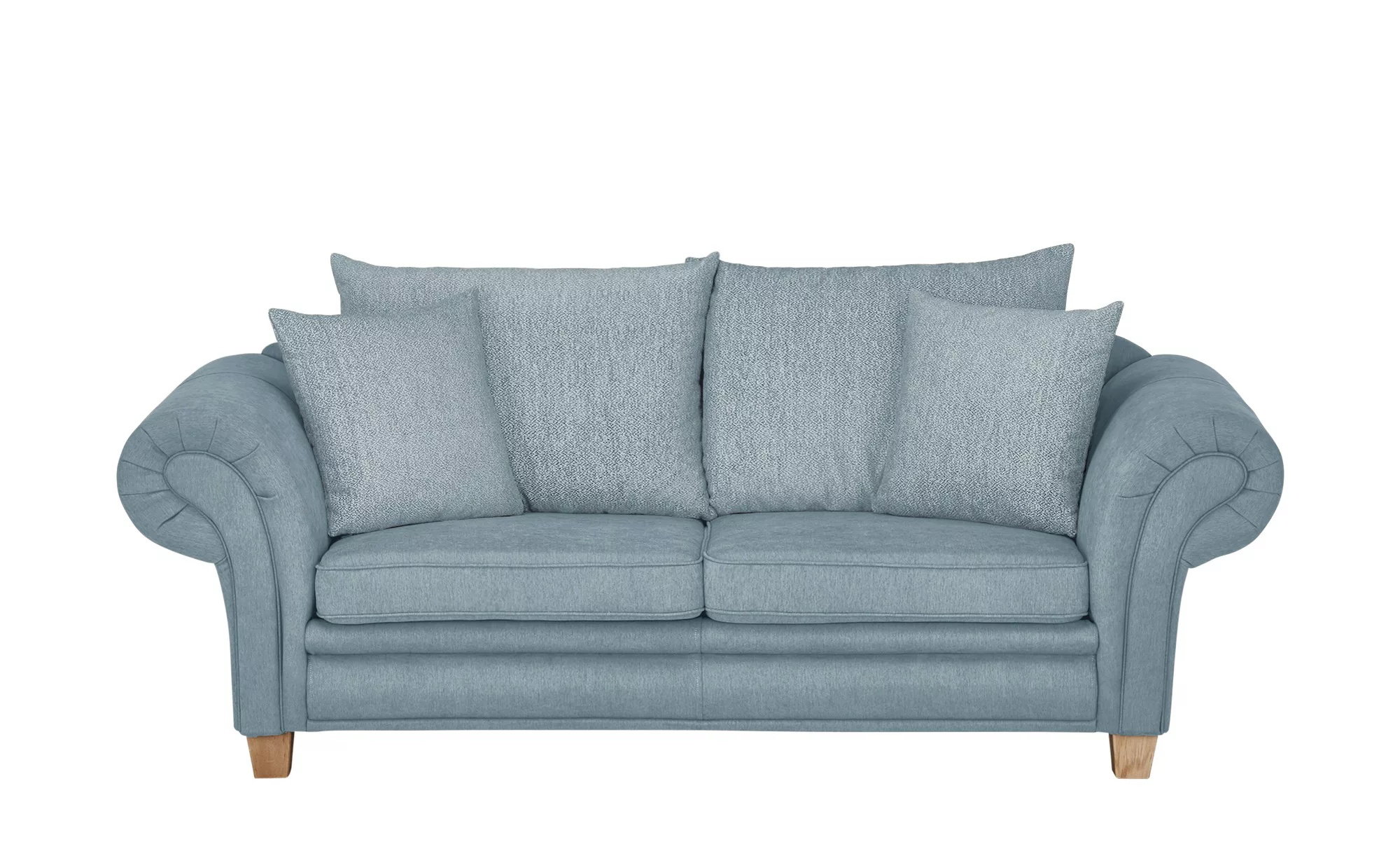 Sofa - türkis/petrol - 218 cm - 81 cm - 91 cm - Polstermöbel > Sofas > 3-Si günstig online kaufen