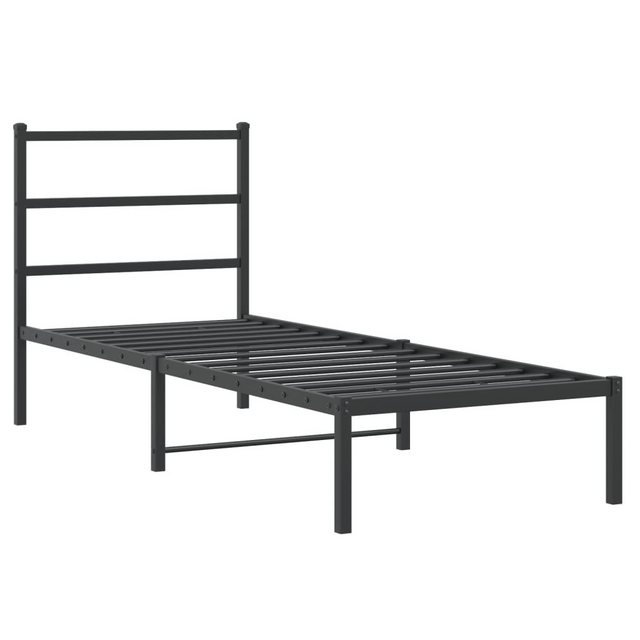 vidaXL Bett Bettgestell mit Kopfteil Metall Schwarz 80x200 cm günstig online kaufen