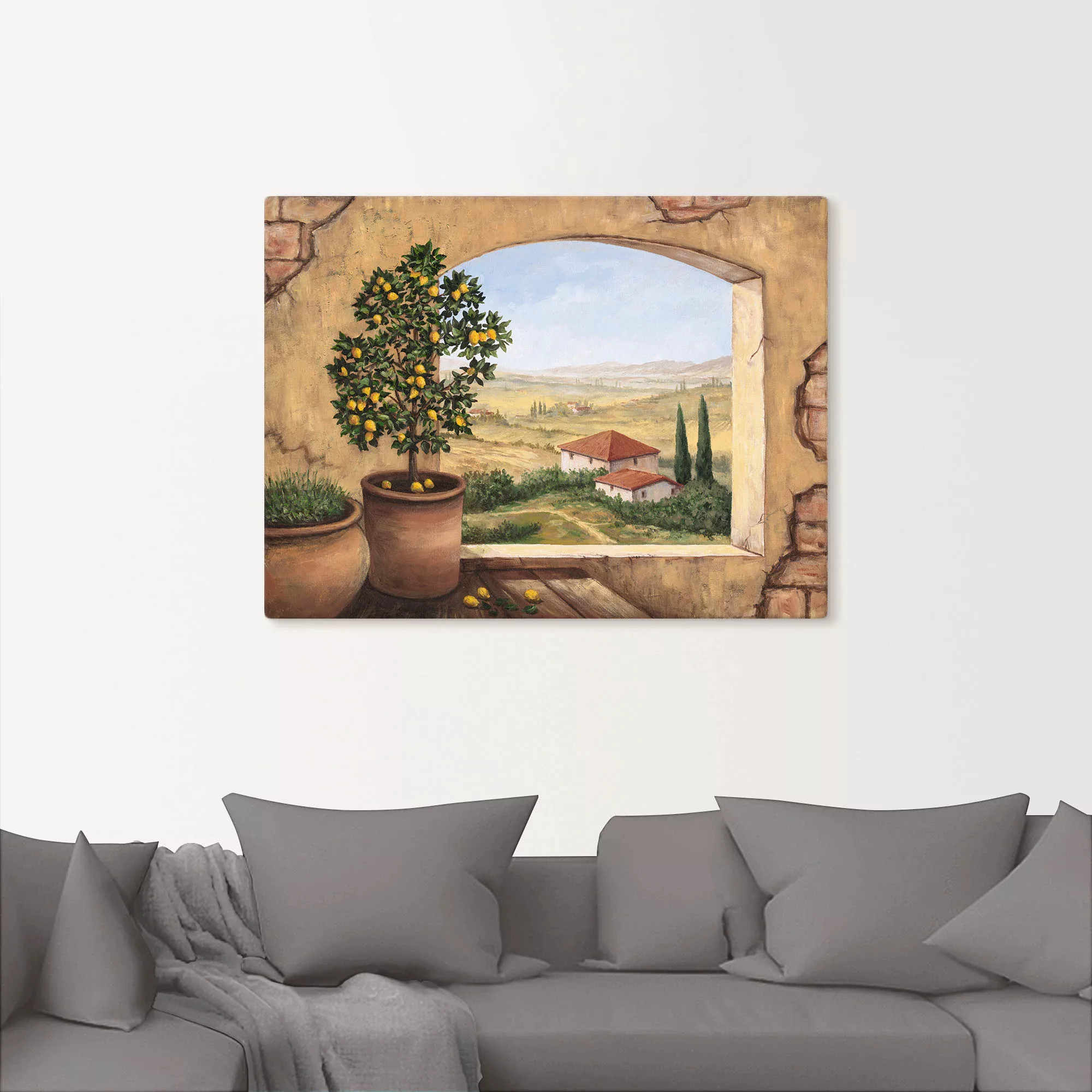 Artland Wandbild "Fenster in der Toskana", Fensterblick, (1 St.), als Alubi günstig online kaufen