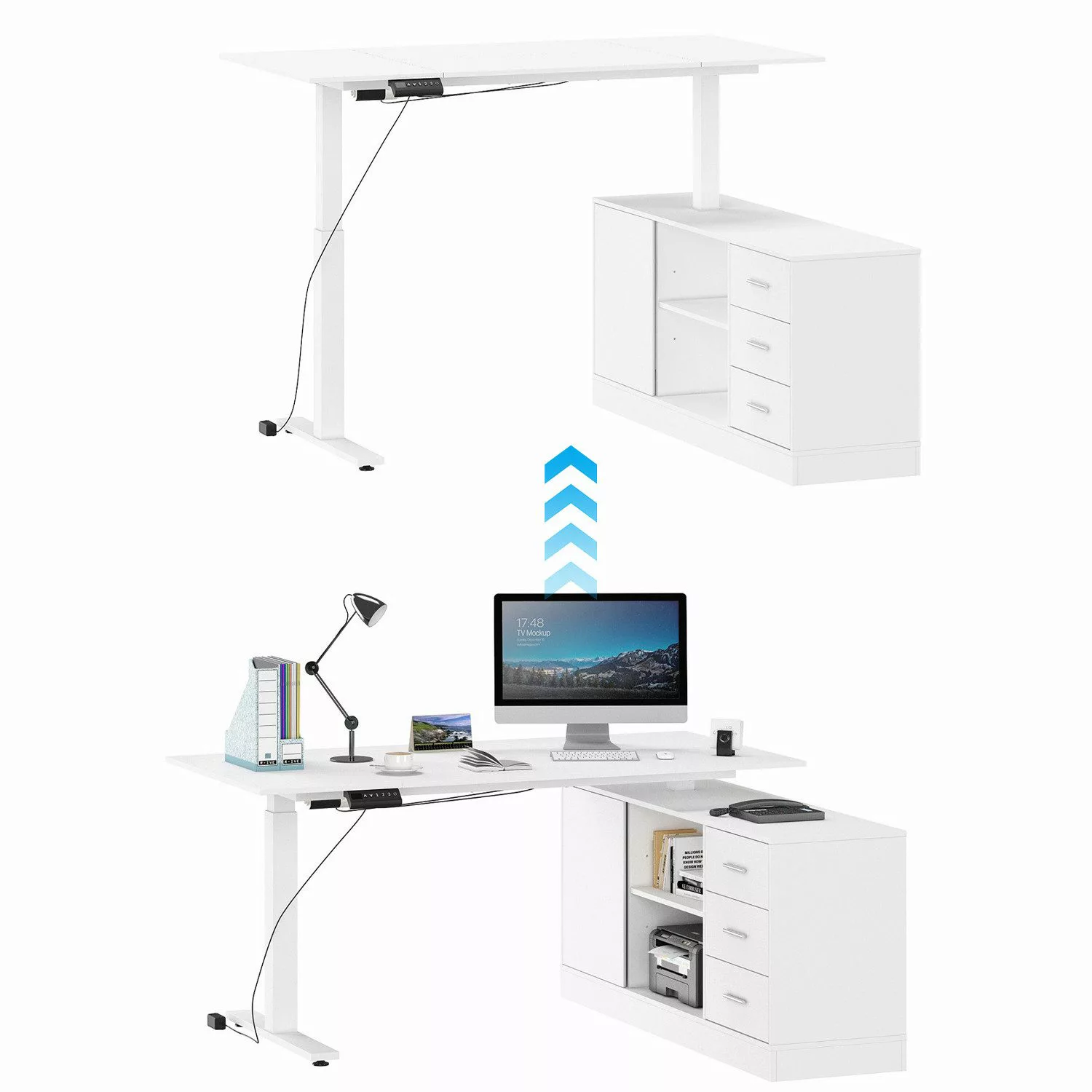 FUFU&GAGA Schreibtisch Höhenverstellbar Elektrisch, 160 x günstig online kaufen