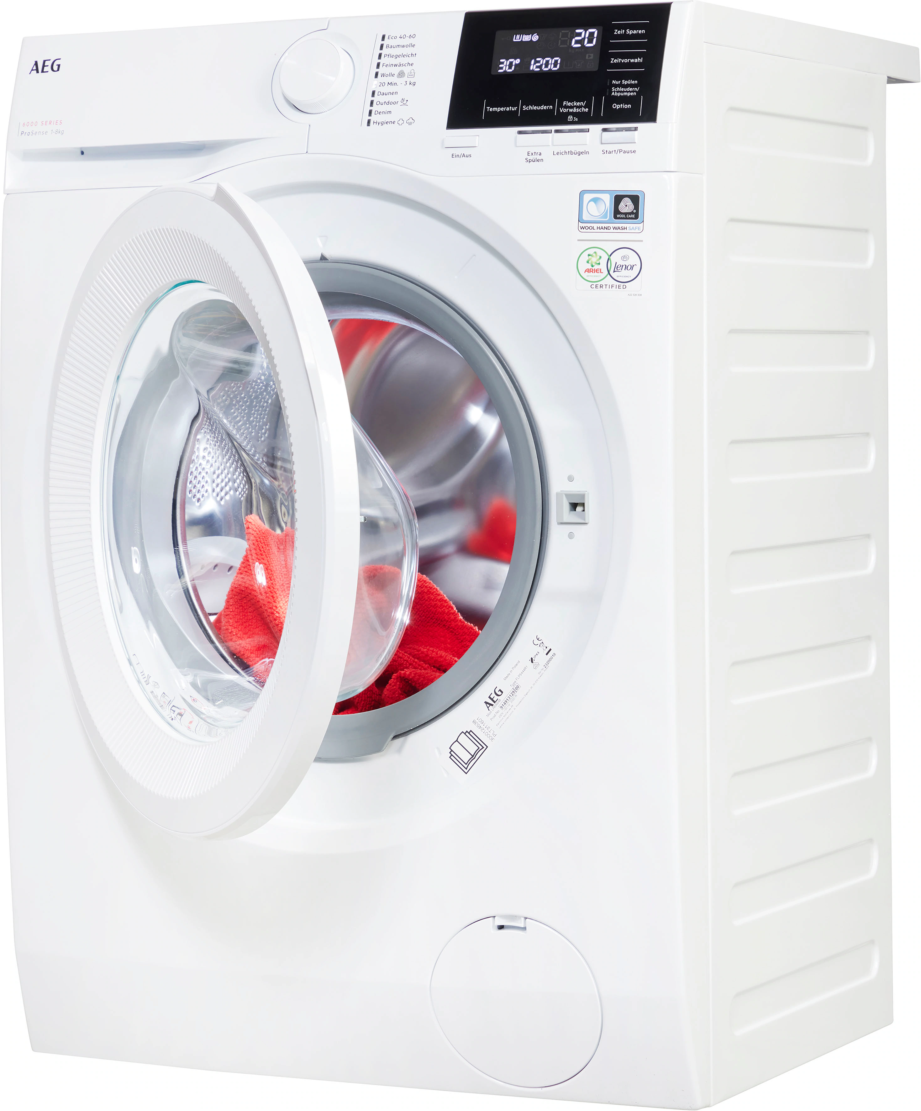AEG Waschmaschine »LR6A648«, 6000, LR6A648, 8 kg, 1400 U/min, ProSense® Men günstig online kaufen