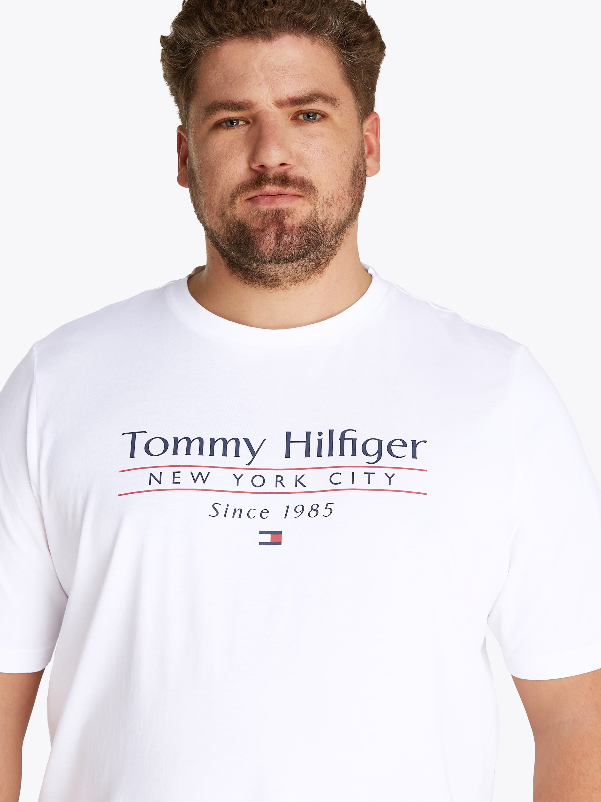 Tommy Hilfiger Big & Tall T-Shirt "BT-HILFIGER CENTER STACK TEE-B", Große G günstig online kaufen