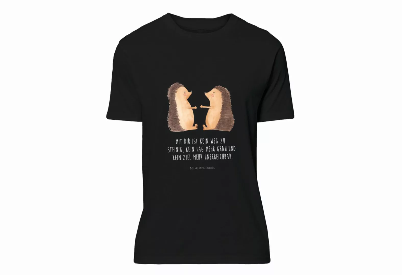 Mr. & Mrs. Panda T-Shirt Igel Liebe - Schwarz - Geschenk, Verlobung, Sprüch günstig online kaufen