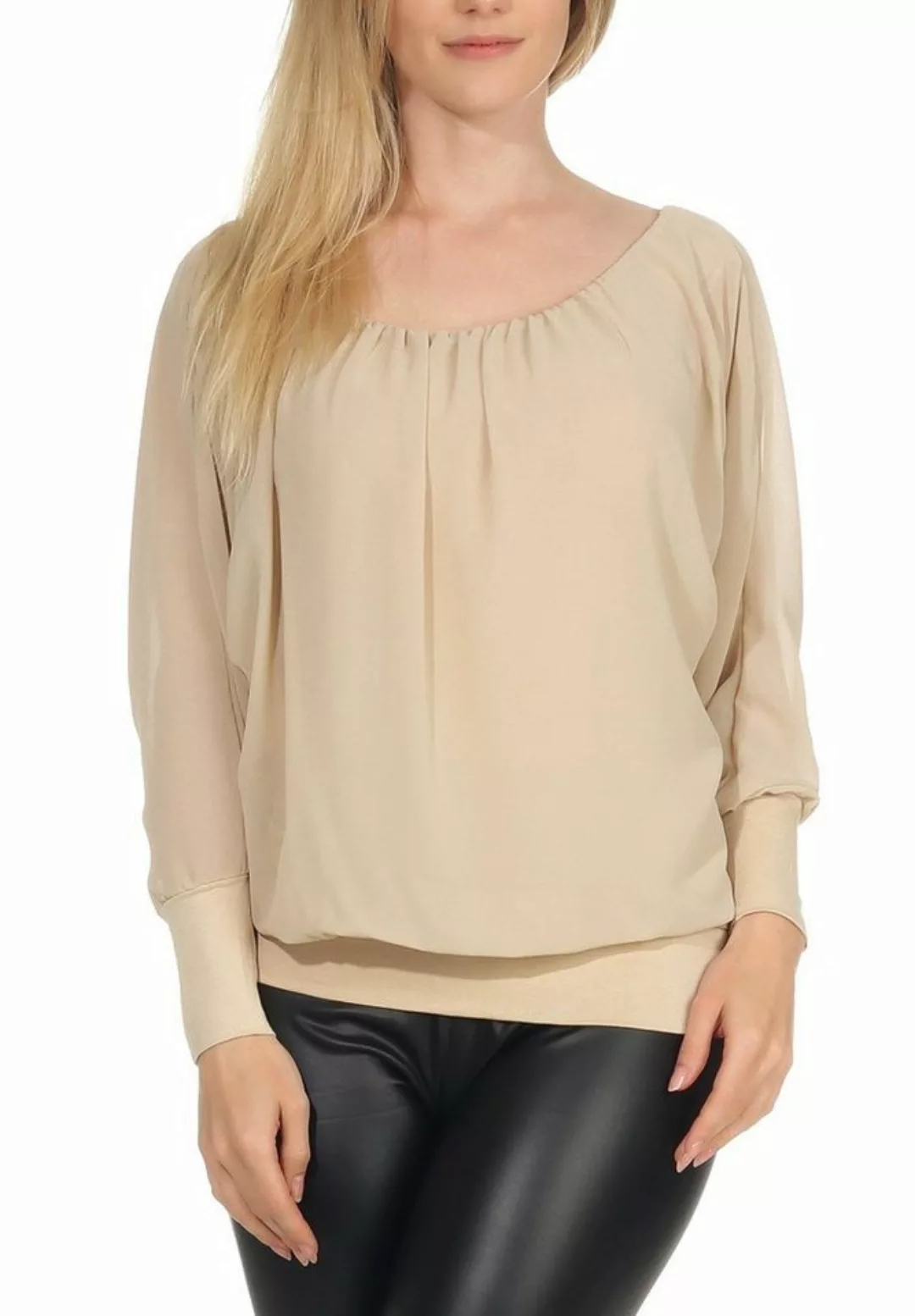 malito more than fashion Chiffonbluse 6291 mit Carmenausschnitt, Einheitsgr günstig online kaufen