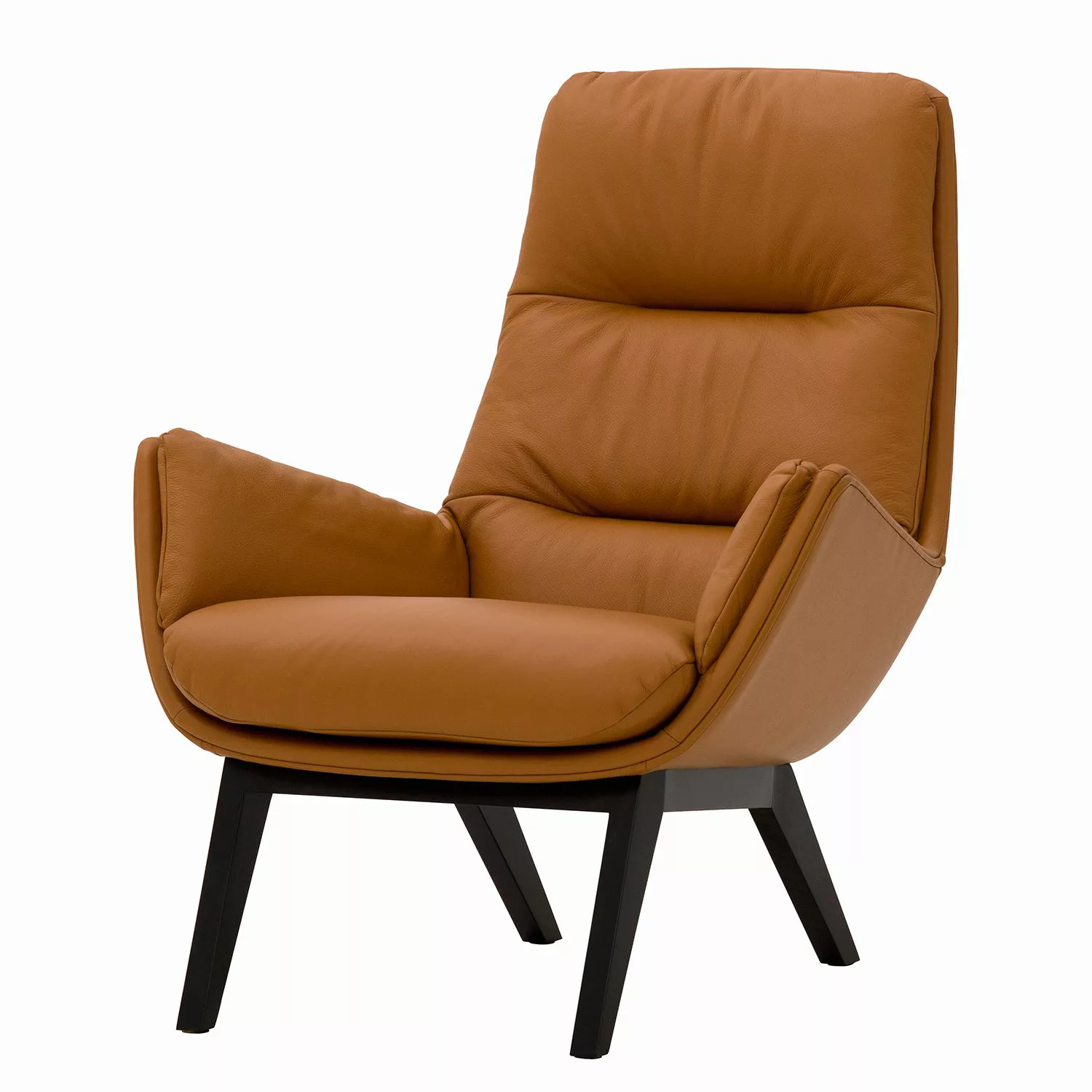 home24 Studio Copenhagen Sessel Garbo I Cognac Echtleder 83x95x92 cm (BxHxT günstig online kaufen