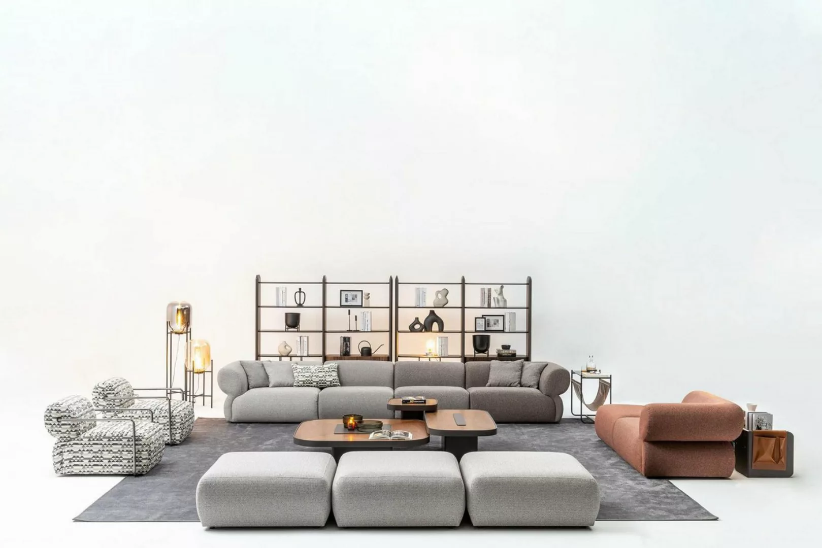 Xlmoebel Sofa Modernes Set mit einer Couch für sechs Personen, einem Sofa f günstig online kaufen