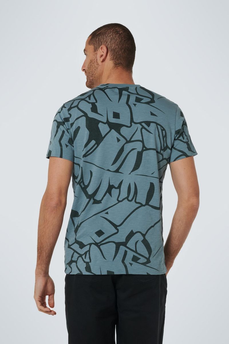 No Excess T-Shirt Druck Stahlblau - Größe XXL günstig online kaufen