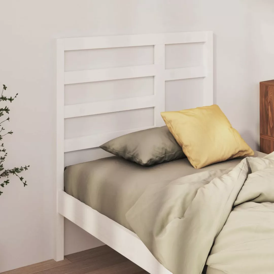 Vidaxl Bett-kopfteil Weiß 96x4x104 Cm Massivholz Kiefer günstig online kaufen
