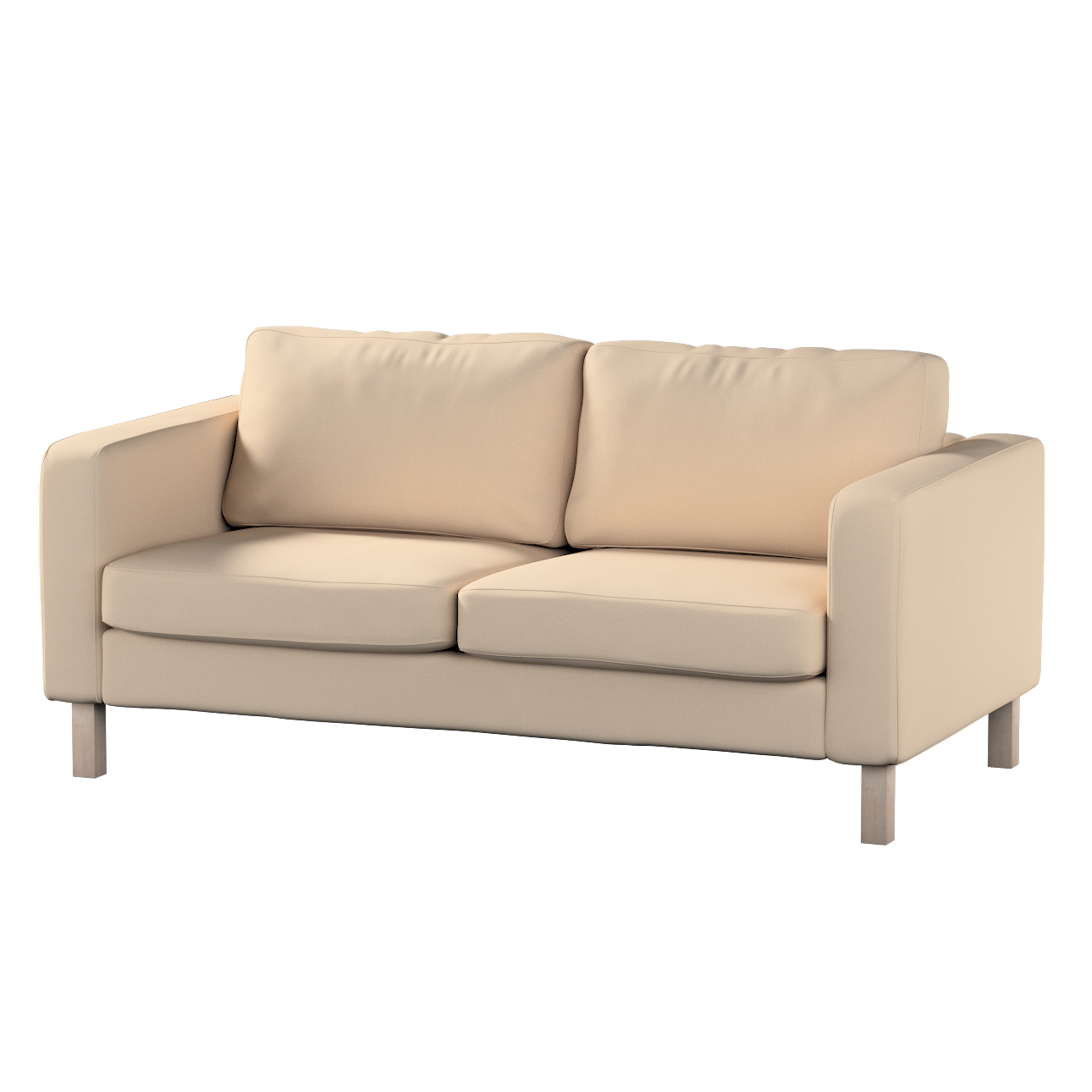 Bezug für Karlstad 2-Sitzer Sofa nicht ausklappbar, creme-beige, Sofahusse, günstig online kaufen
