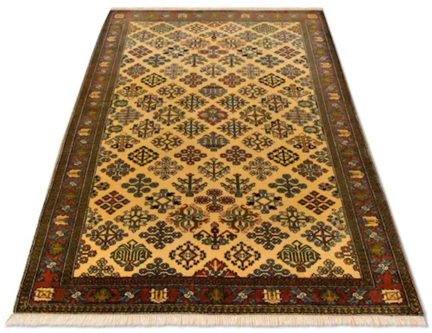 morgenland Wollteppich »Turkaman Teppich handgeknüpft gold«, rechteckig günstig online kaufen