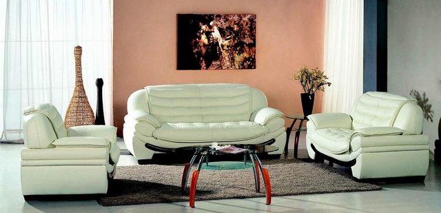 JVmoebel Sofa Klassische Set Garnitur 3+2 Sitzer Ledersofa Sofa Couch, Made günstig online kaufen