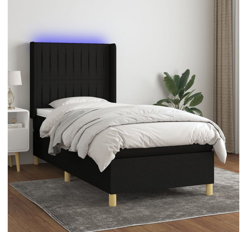 vidaXL Boxspringbett Bett Boxspringbett mit Matratze und LED Stoff (90 x 19 günstig online kaufen