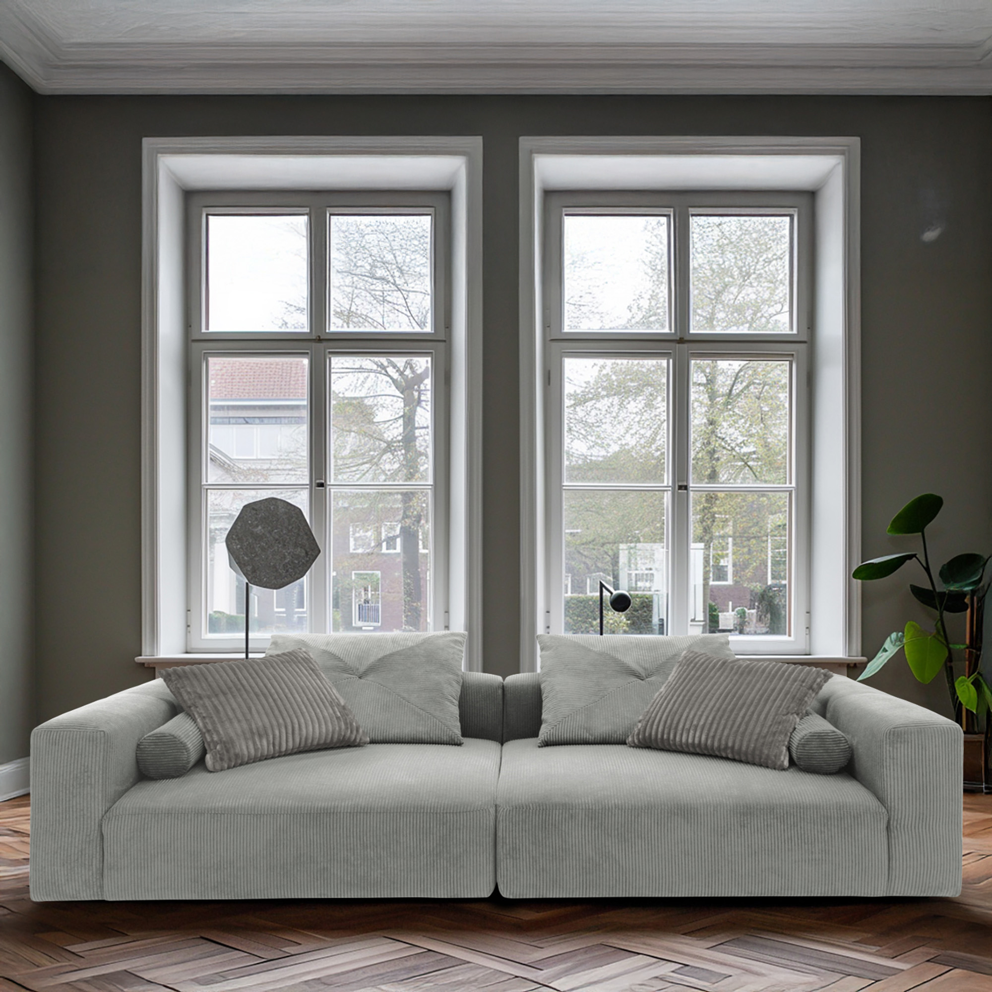 Bigsofa 800008, 2-Sitzer in Cord, mit Filzgleitern, 2er Couch, 304 x 135 x günstig online kaufen