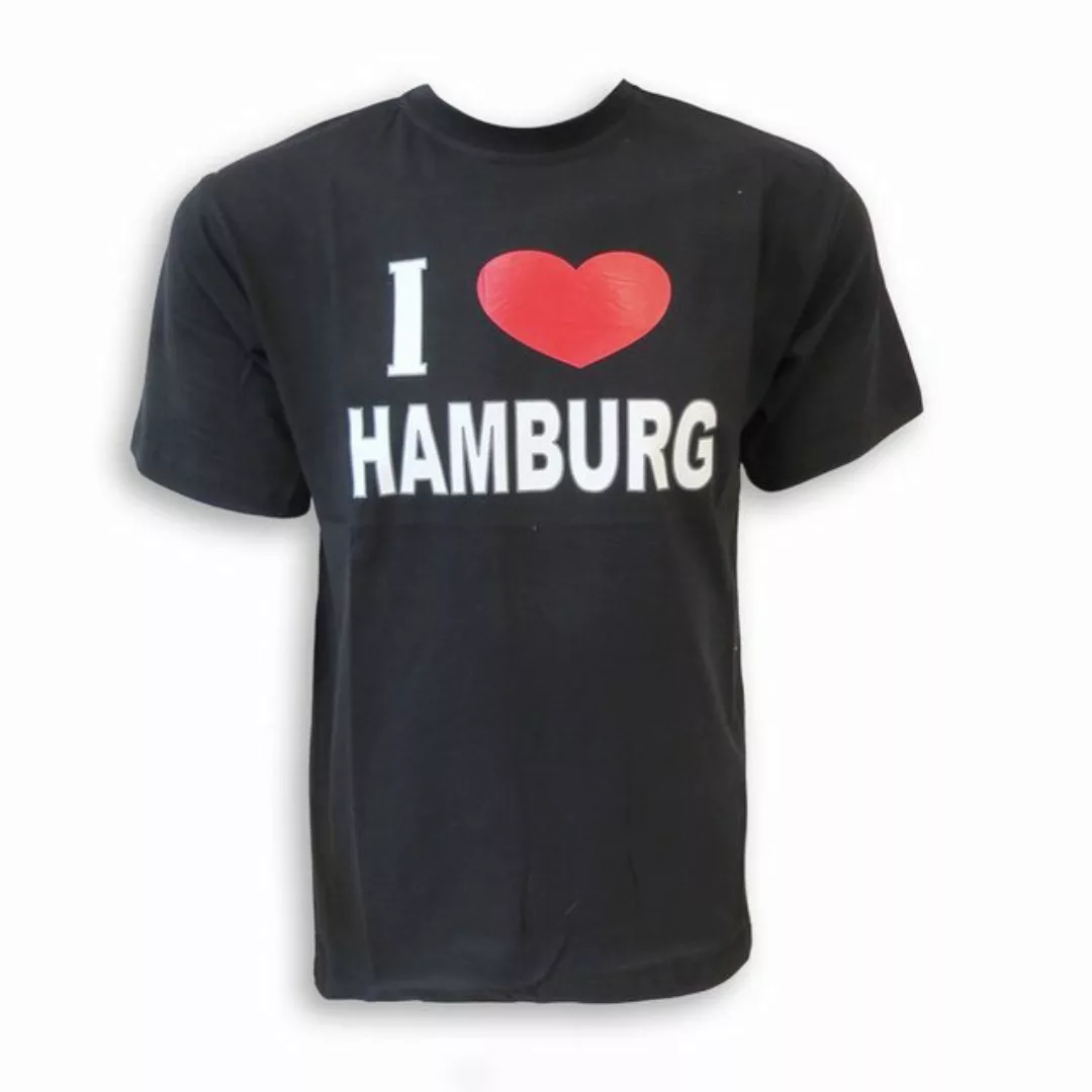 Sonia Originelli T-Shirt T-Shirt "I Love Hamburg" Klassisch Baumwolle günstig online kaufen
