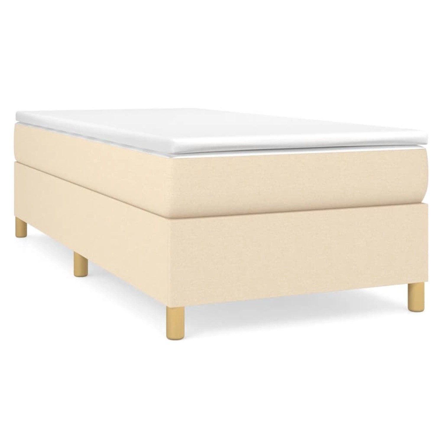 vidaXL Boxspringbett mit Matratze Creme 100x200 cm Stoff1378351 günstig online kaufen