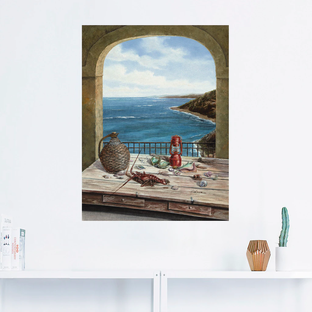 Artland Wandbild "Stillleben am Meer", Fensterblick, (1 St.), als Alubild, günstig online kaufen