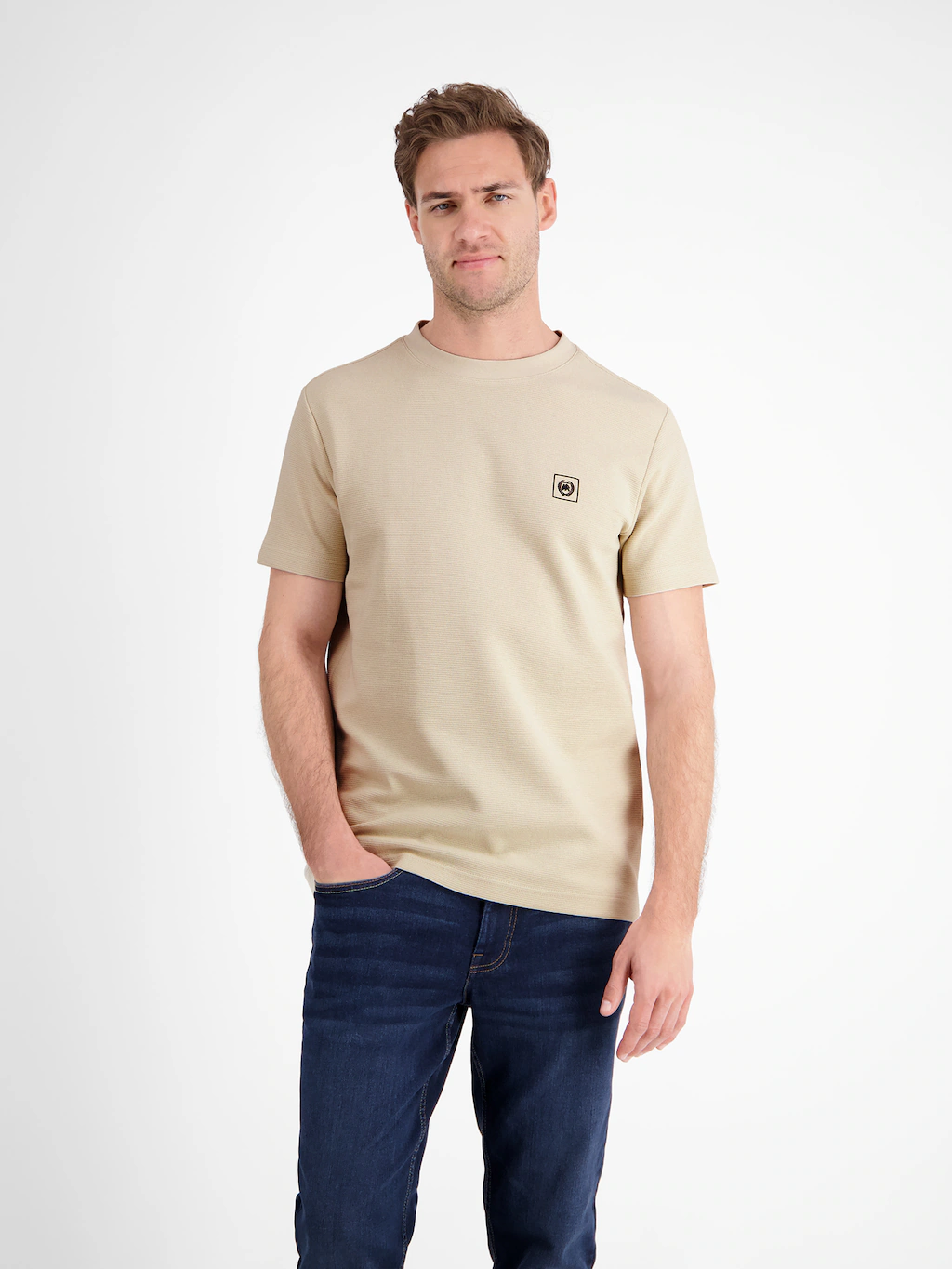 LERROS T-Shirt "LERROS Herren T-Shirt in Strukturqualität" günstig online kaufen