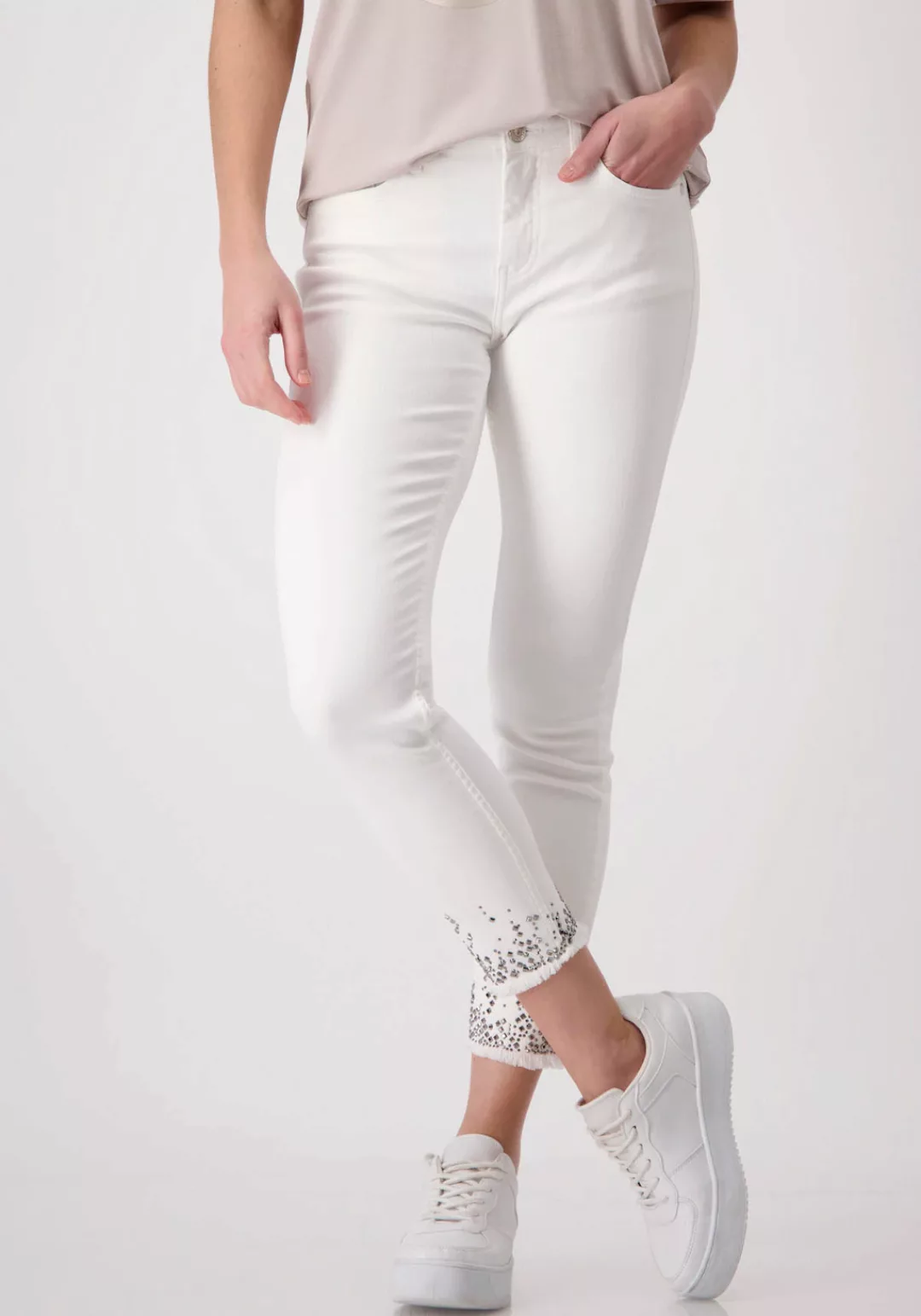 Monari 7/8-Jeans, mit Schmucksaum günstig online kaufen