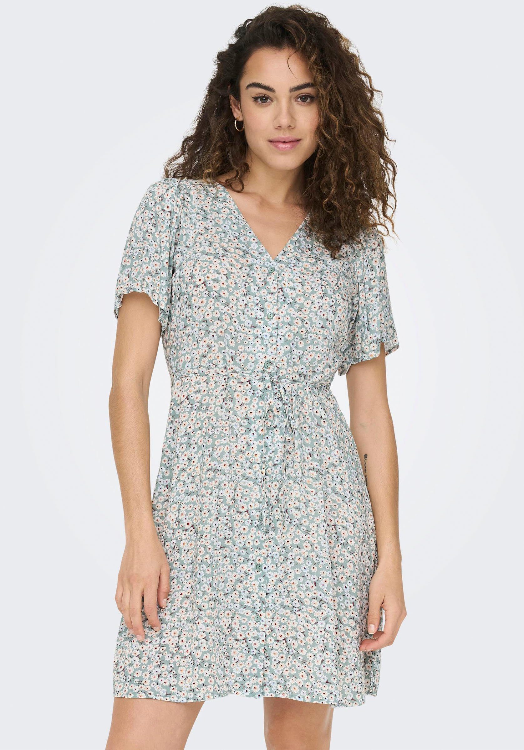 ONLY Minikleid "ONLEVIDA S/S SHORT DRESS WVN NOOS", Sommerkleid günstig online kaufen