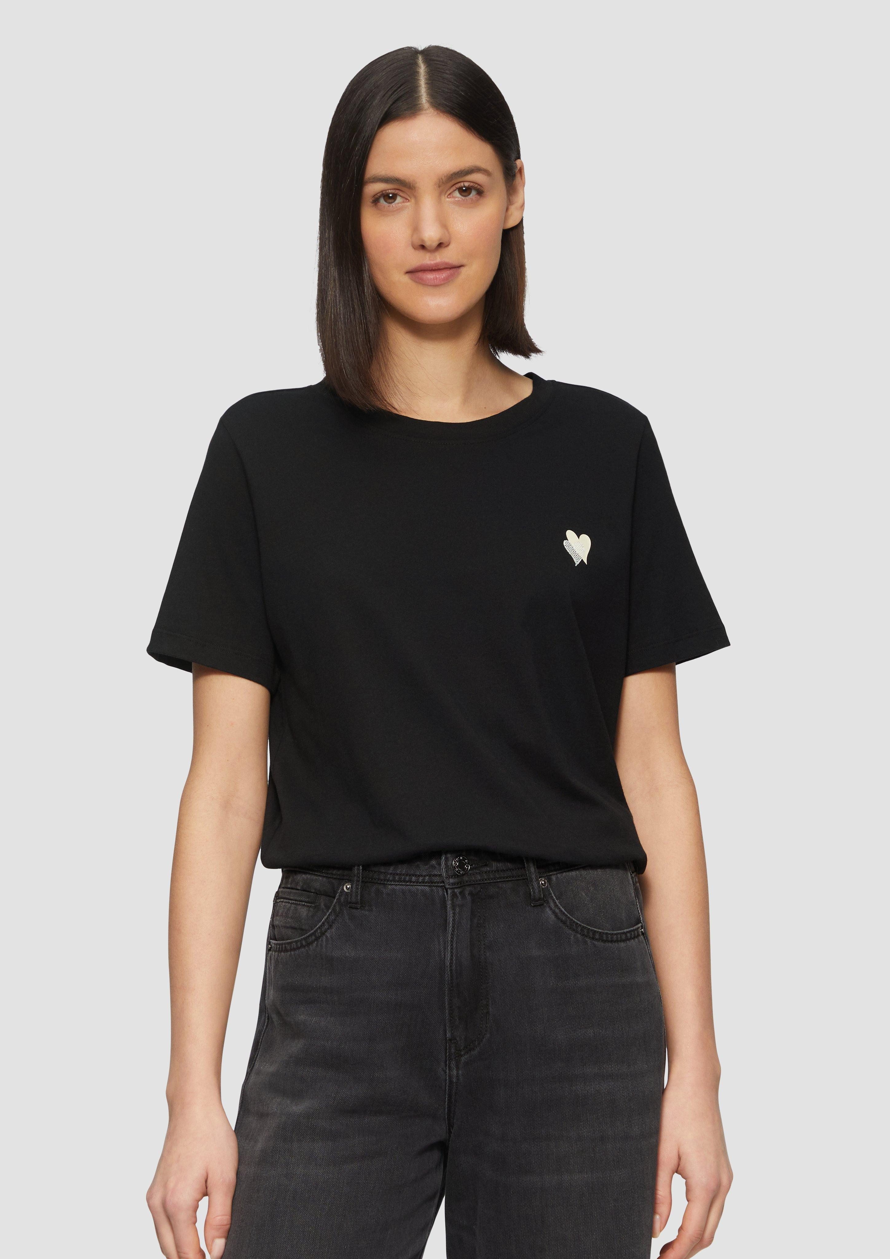 s.Oliver Kurzarmshirt Elastisches T-Shirt mit Frontprint günstig online kaufen