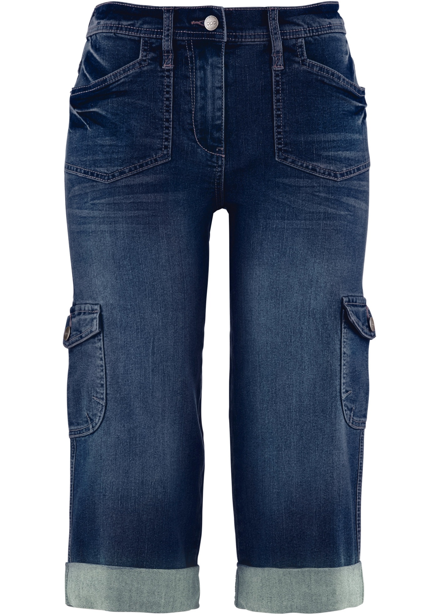 Cargo Jeans, Mid Waist, Stretch günstig online kaufen