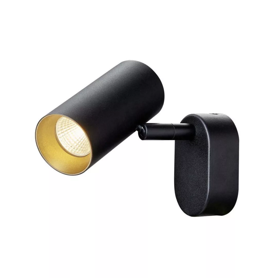 LED Led Wand- und Deckenleuchte Noblo in Schwarz und Gold 6W 740Lm günstig online kaufen