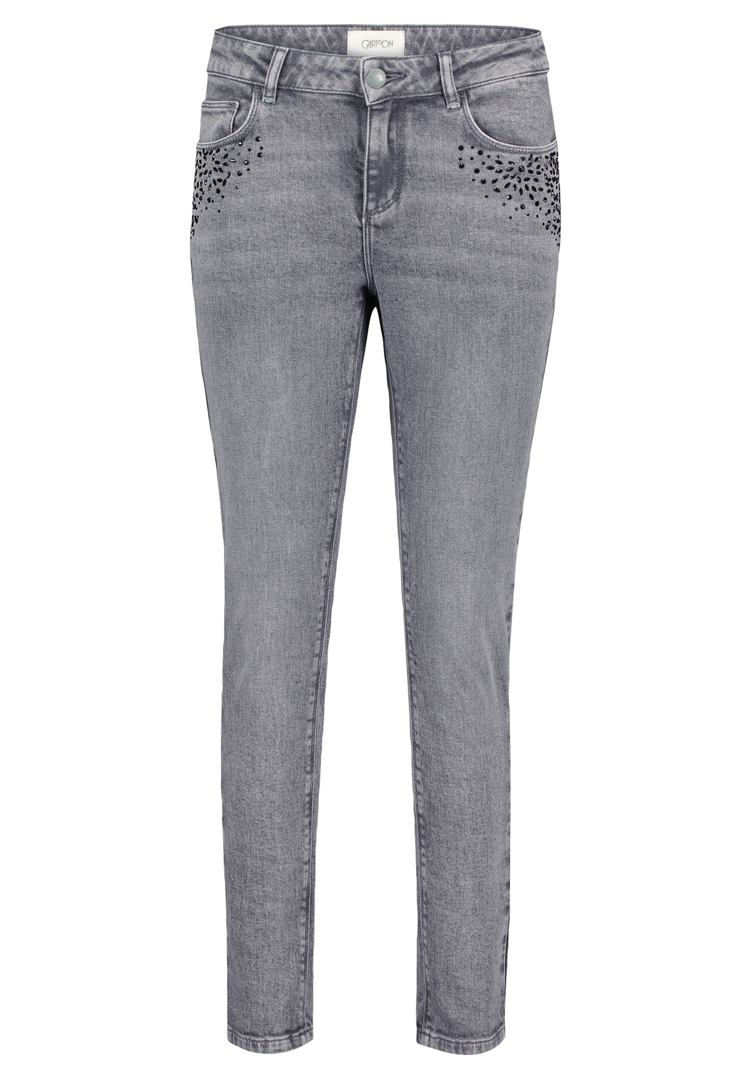 Cartoon Slim-fit-Jeans "Cartoon Modern fit jeans mit Strass" günstig online kaufen