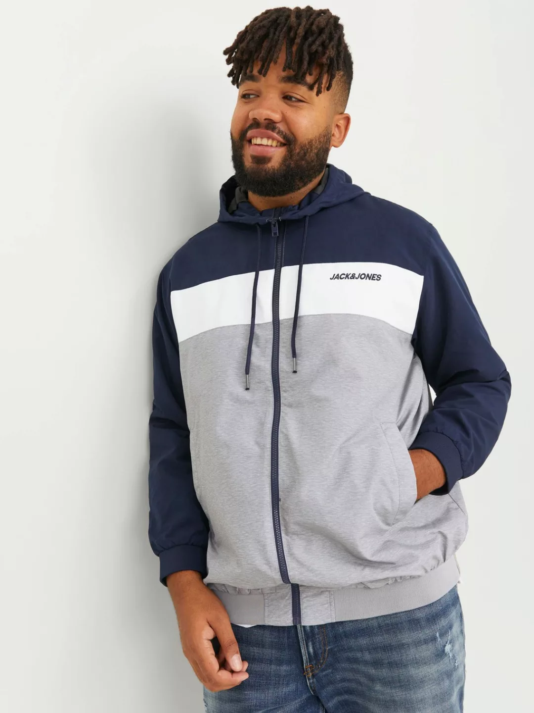 Jack & Jones PlusSize Bomberjacke "JJERUSH HOOD BOMBER NOOS PLS", mit Kapuz günstig online kaufen