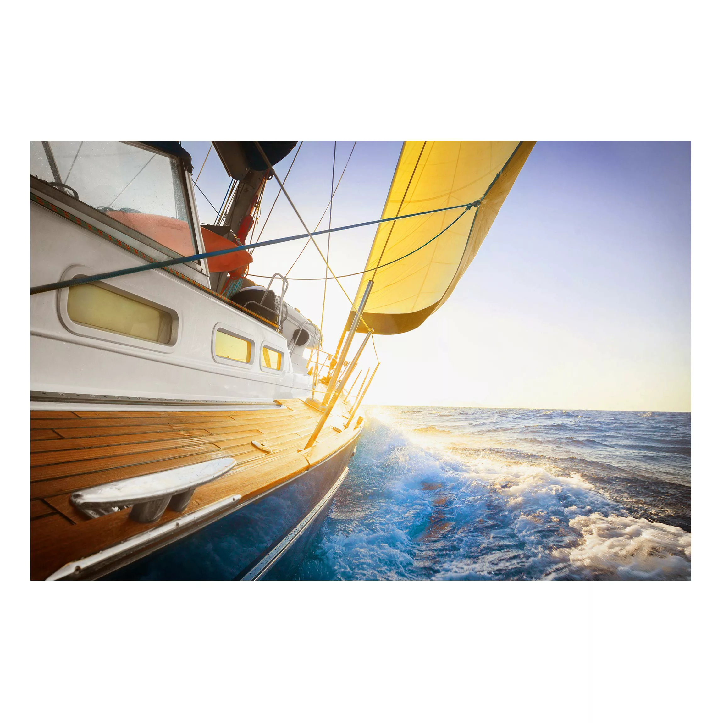 Magnettafel Natur & Landschaft - Querformat 4:3 Segelboot auf blauem Meer b günstig online kaufen