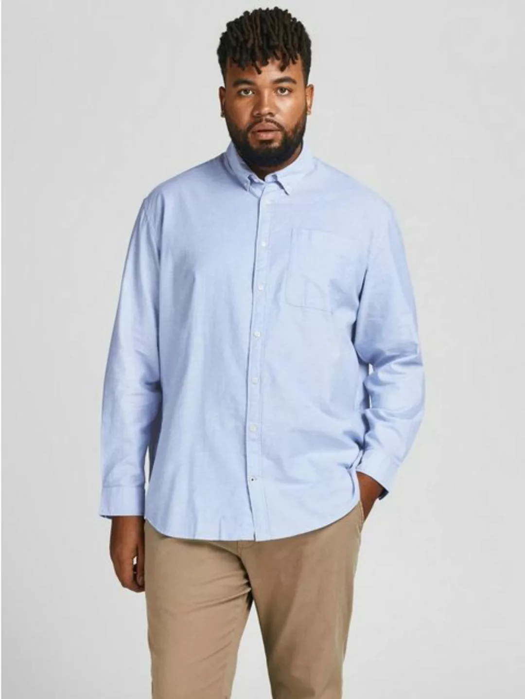 Jack & Jones Herren Freizeit Hemd JJEOXFORD Comfort Fit Plussize günstig online kaufen