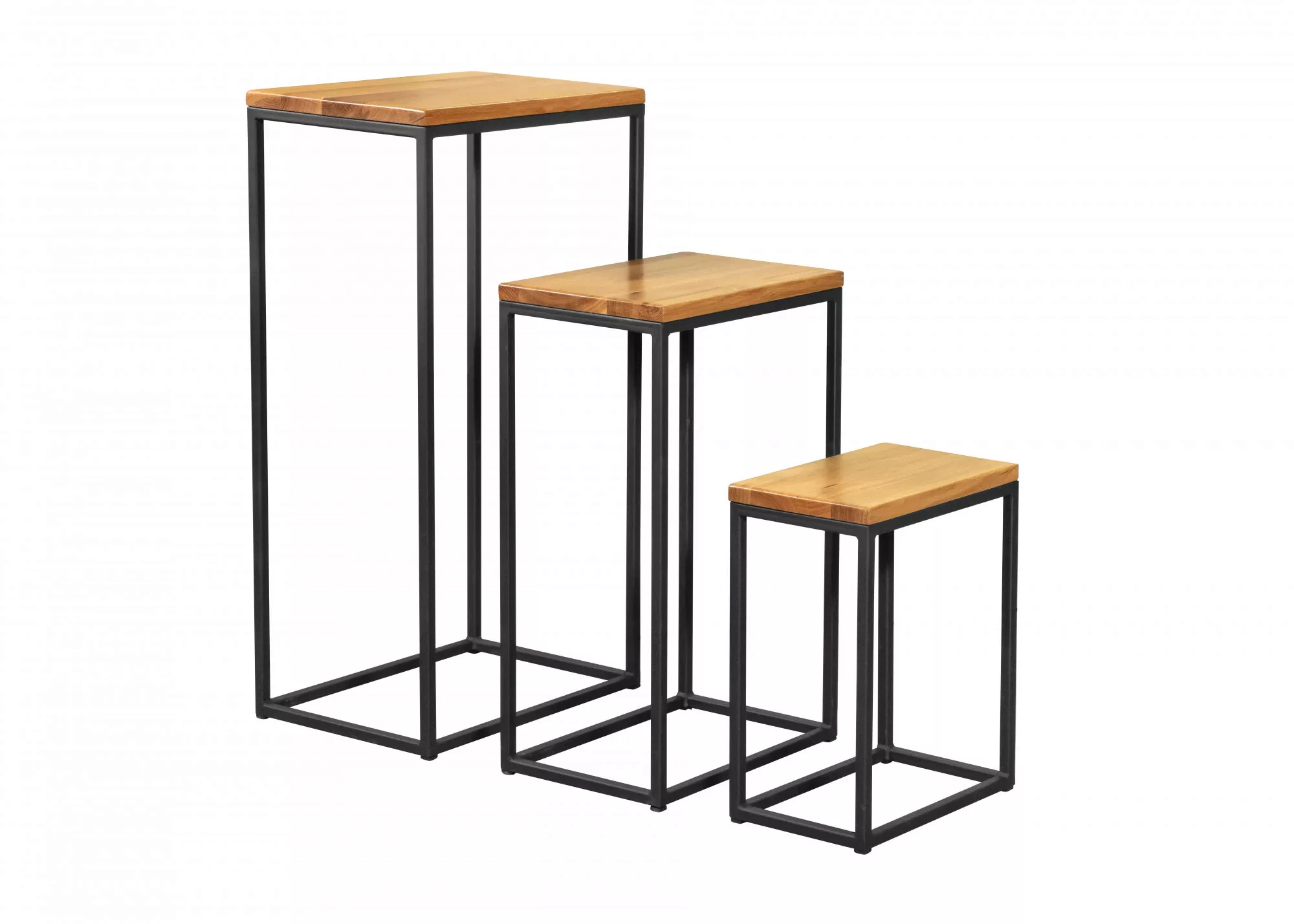 Home affaire Beistelltisch "Trio set", (Set, 3 St., 3-Teilig), Metallbeine, günstig online kaufen