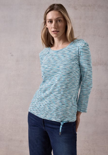 Cecil 3/4-Arm-Shirt Cecil Geripptes Streifenshirt in Multicolor Blue (1-tlg günstig online kaufen