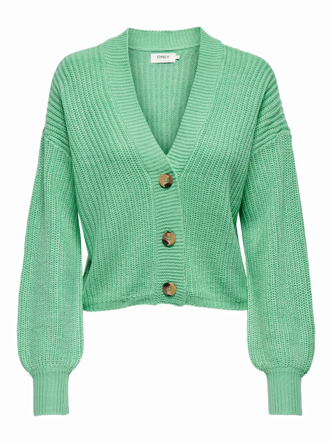 ONLY Einfarbiger Strickjacke Damen Grün günstig online kaufen