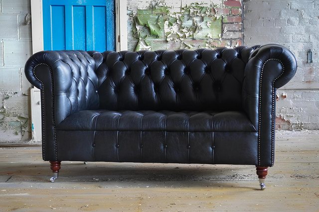 Xlmoebel Sofa Chesterfield Leder-Sitzmöbel Sofa Polstermöbel Designer 2-Sit günstig online kaufen