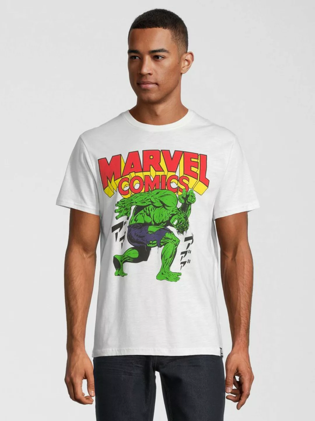 Recovered T-Shirt Marvel Comics Hulk Japan Washed GOTS zertifizierte Bio-Ba günstig online kaufen