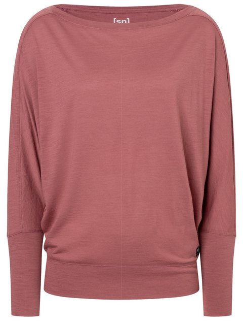 SUPER.NATURAL Langarmshirt für Damen aus Merino W KULA TOP mit leichten Fle günstig online kaufen