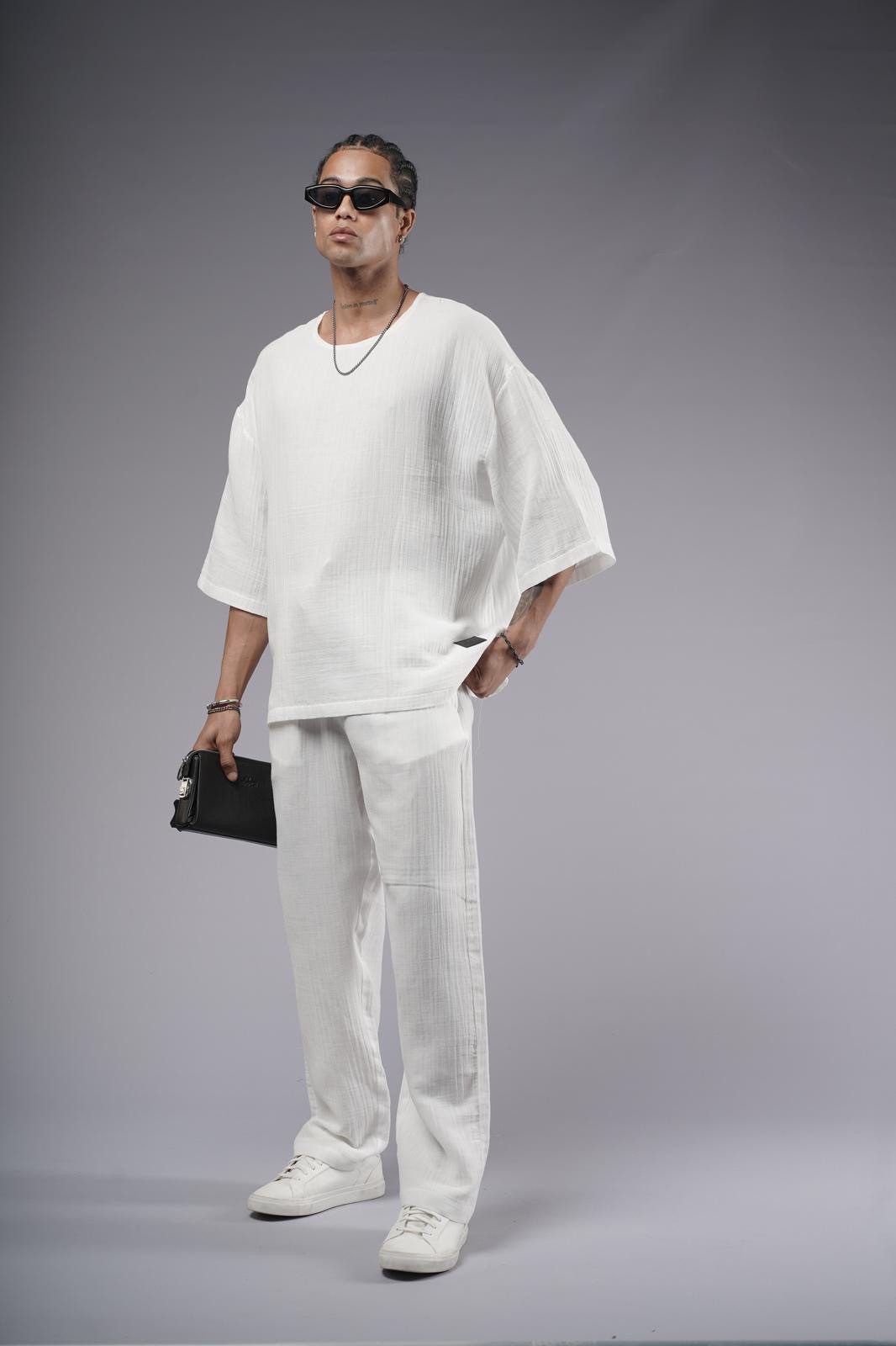 Denim Distriqt Freizeitanzug Feiner Leinen Oversized günstig online kaufen