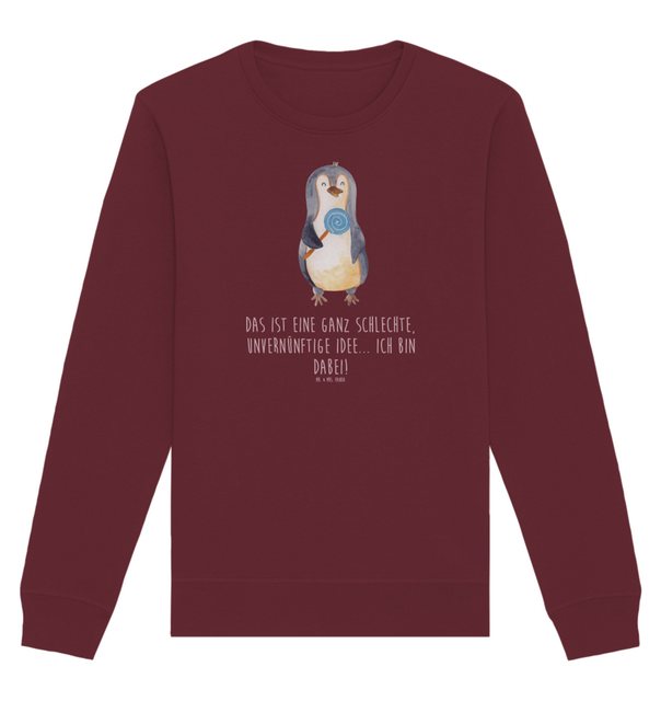 Mr. & Mrs. Panda Longpullover Größe XS Pinguin Lolli - Burgundy - Geschenk, günstig online kaufen