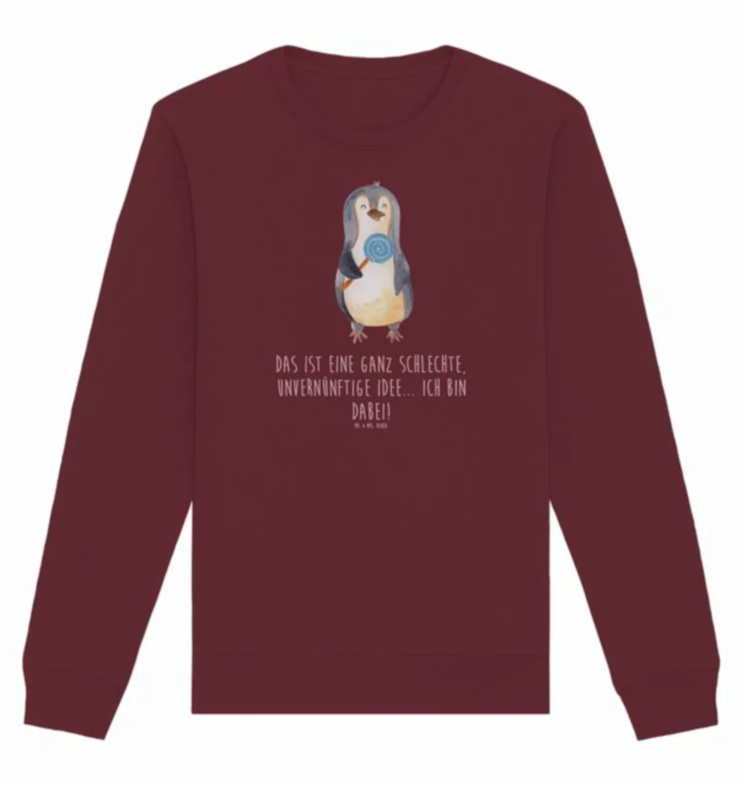 Mr. & Mrs. Panda Longpullover Pinguin Lolli Größe S - Burgundy - Geschenk, günstig online kaufen