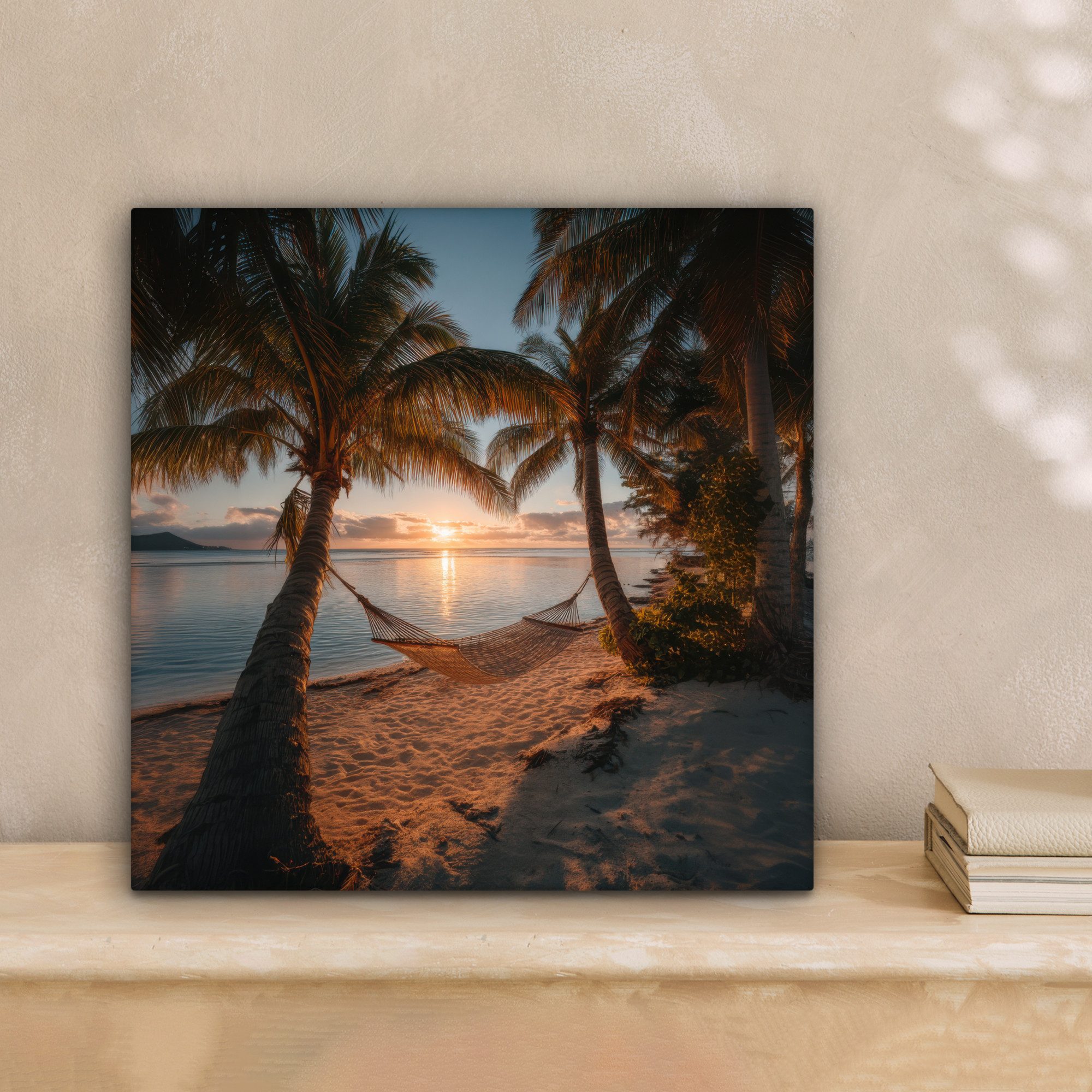 OneMillionCanvasses® Leinwandbild Palmen - Hängematte - günstig online kaufen