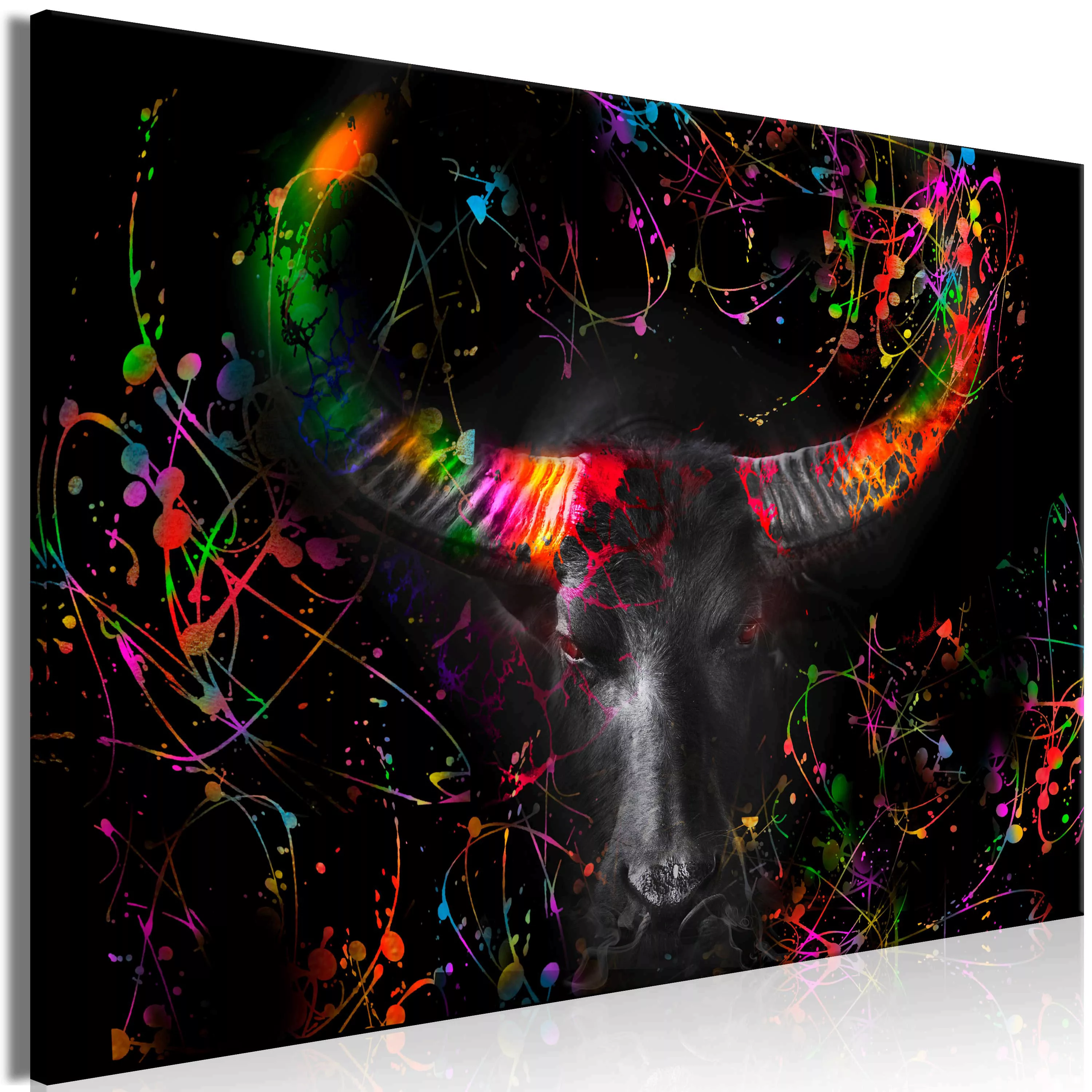 Wandbild - Enraged Bull (1 Part) Vertical - Second Variant günstig online kaufen