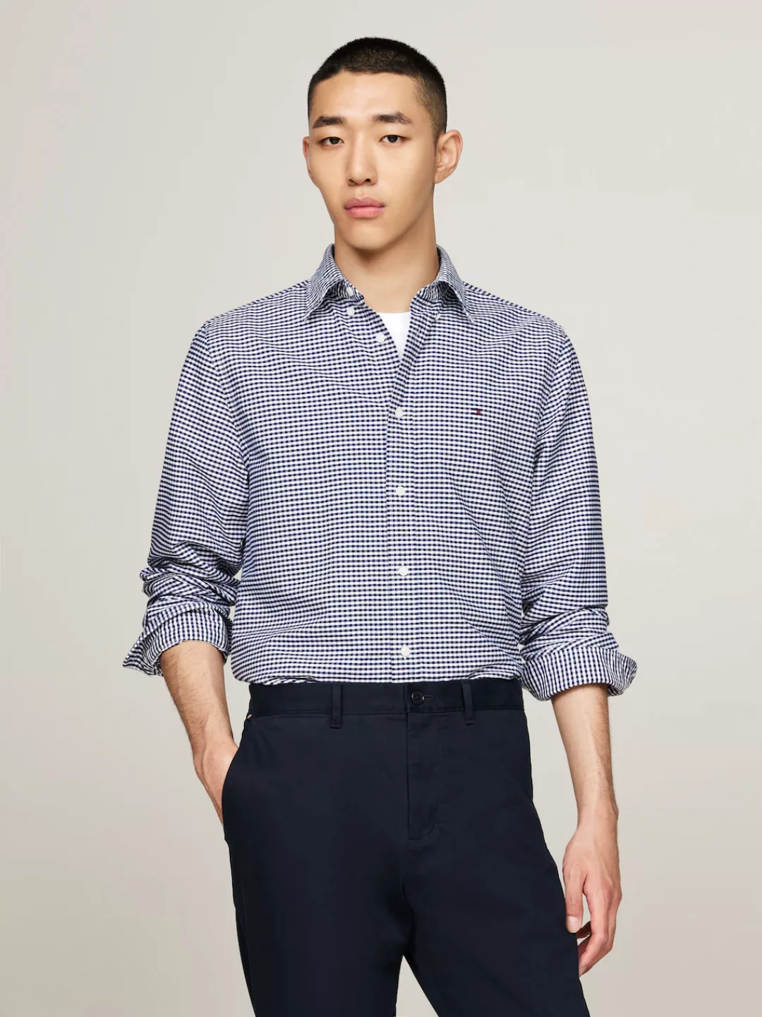 Tommy Hilfiger Langarmhemd HERITAGE OXFORD GINGHAM RF SHIRT mit modischem K günstig online kaufen