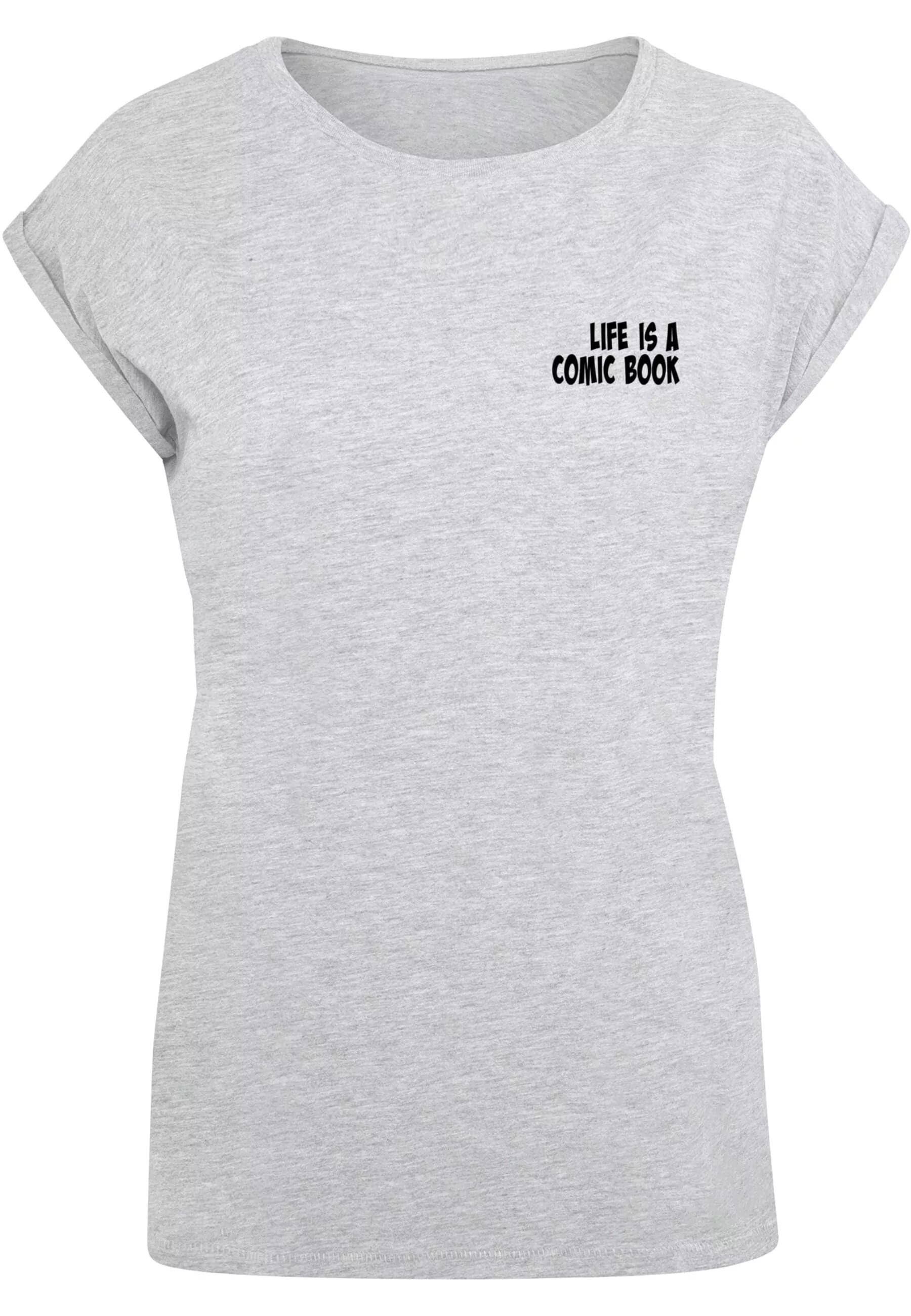 Merchcode T-Shirt "Merchcode Damen Ladies Book Comic Extended Shoulder Tee" günstig online kaufen