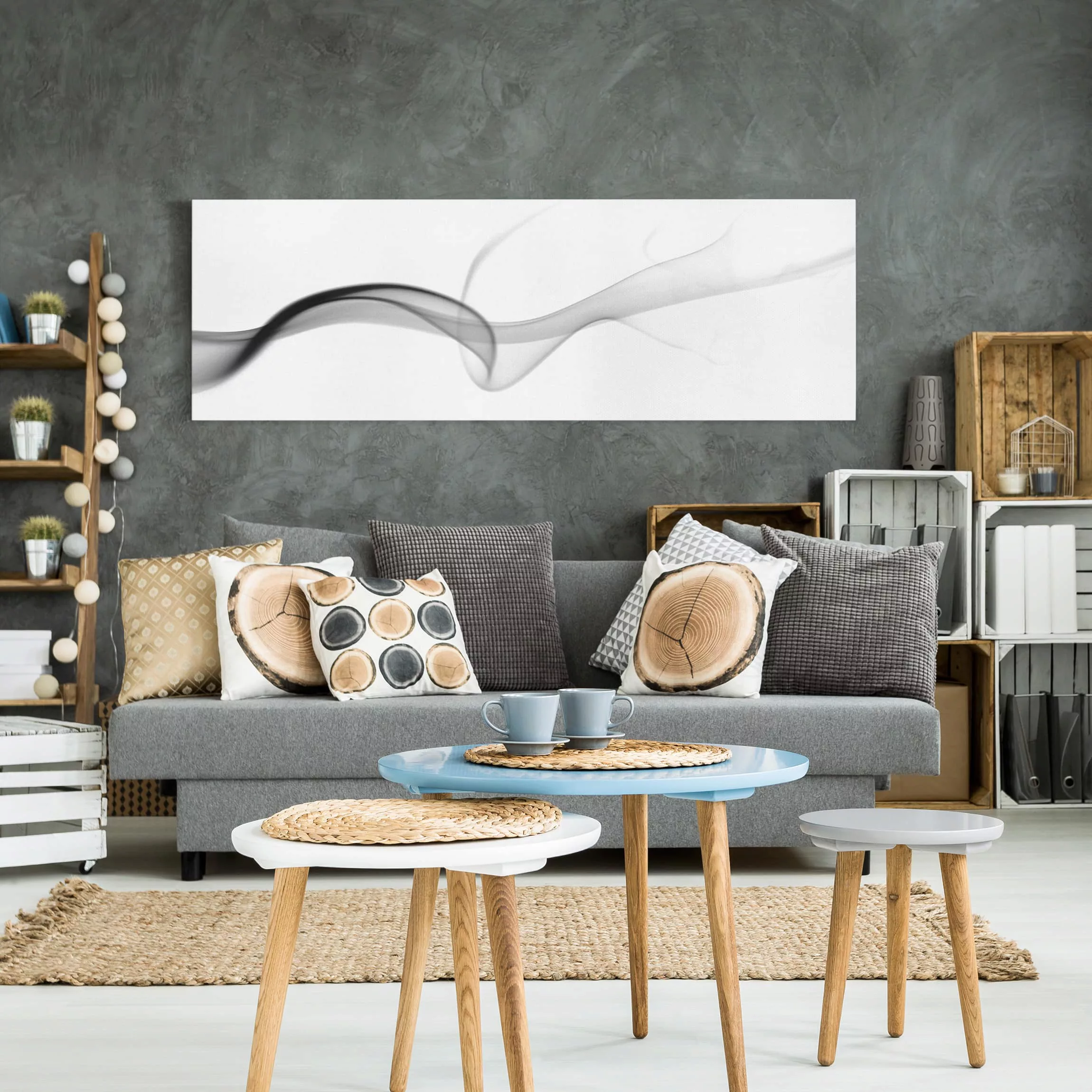 Leinwandbild Abstrakt - Panorama Floater günstig online kaufen
