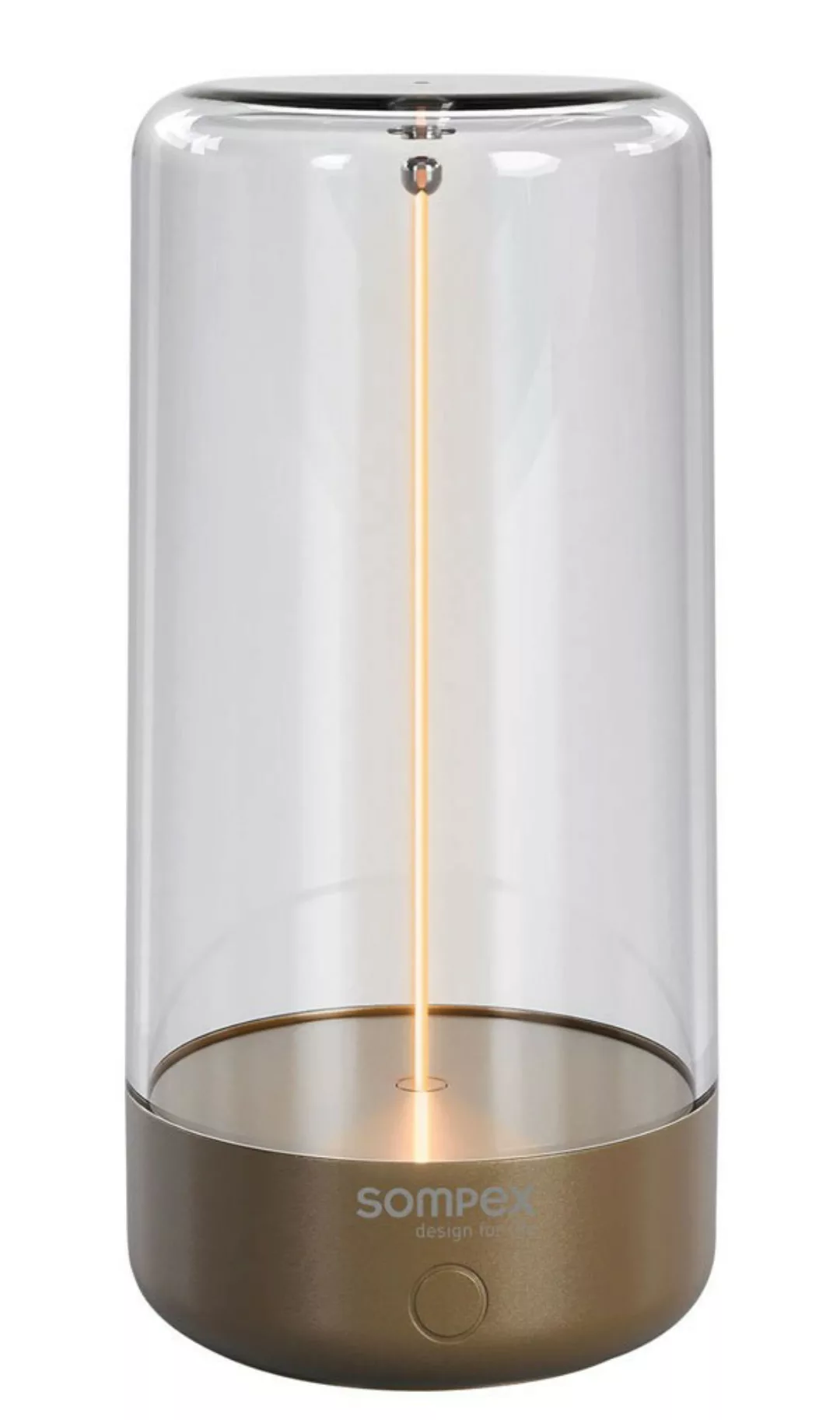 LED Akku Tischleuchte Pulse in Gold und Transparent 0,5W 15lm IP54 günstig online kaufen