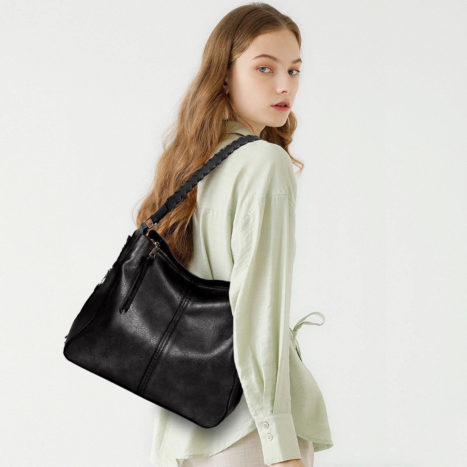 TAN.TOMI Schultertasche Handtasche Damen Shopper Lederimitat günstig online kaufen