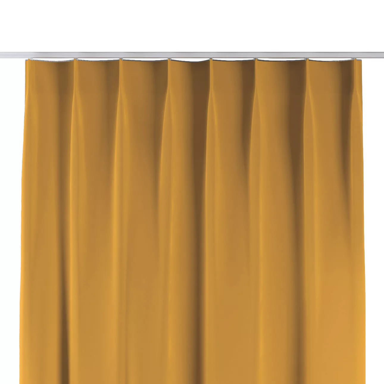Vorhang mit flämischen 1-er Falten, honiggelb, Crema (144-73) günstig online kaufen