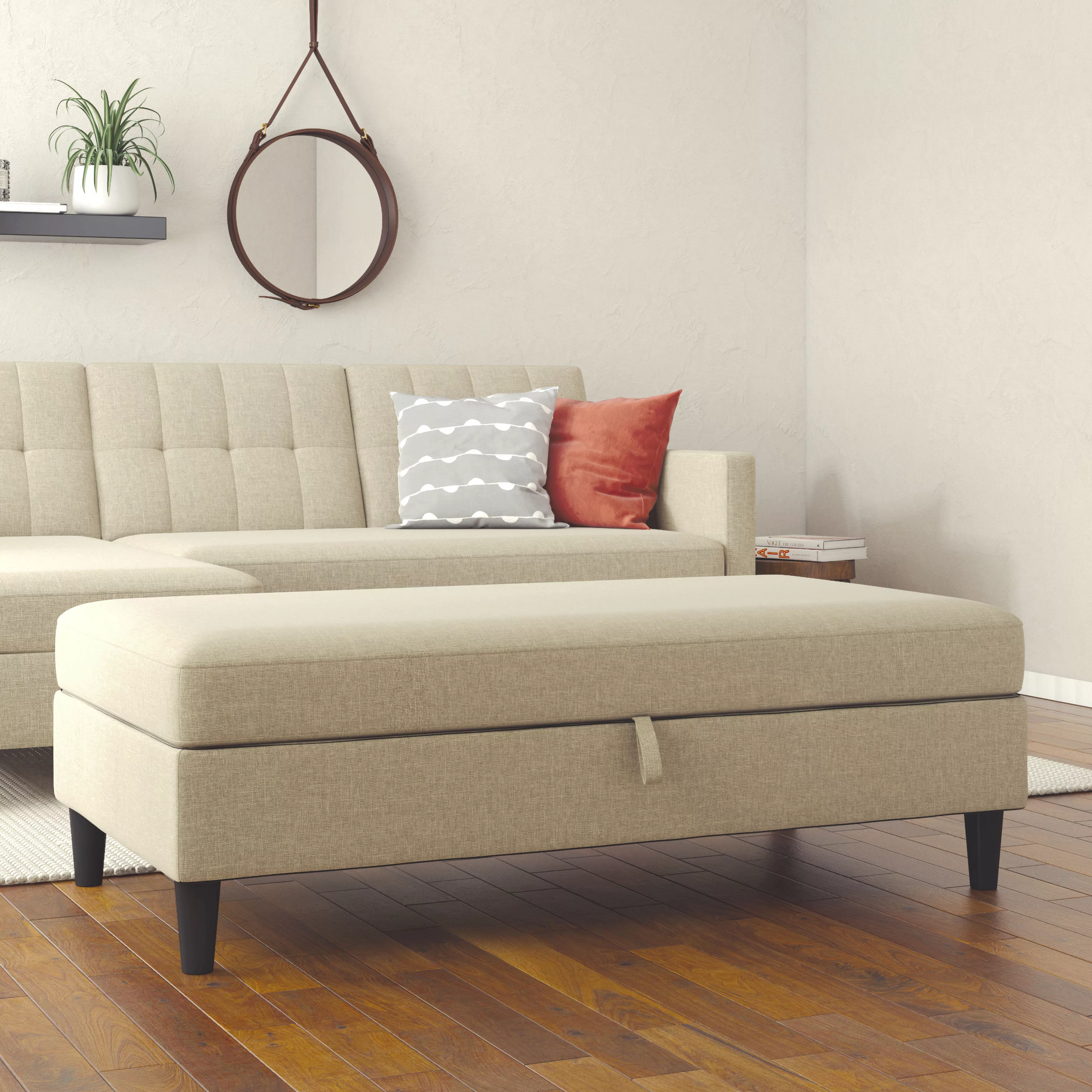 Dorel Home Ecksofa "Hartford II", mit Bettfunktion und Stauraum, Recamiere günstig online kaufen